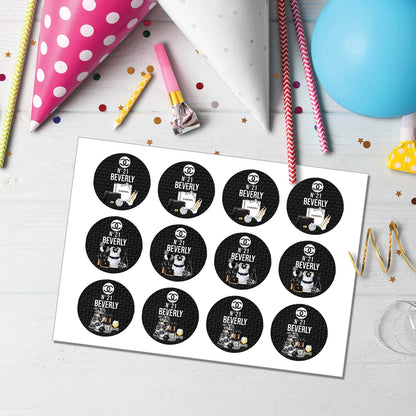 Chanel Inspired Personalized Cupcake Toppers Chic Style