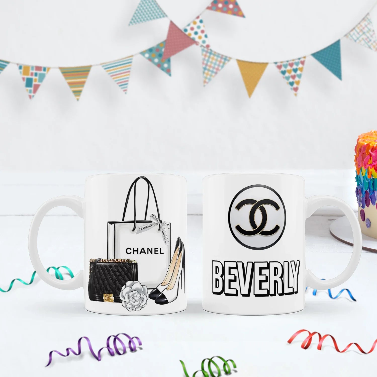 Luxury Bag Birthday Decorations, Chanel Inspired Party Supplies, Designer Chanel Themed, Coco Chanel Digital Template, Editable Chanel Inspired Image SVG PNG