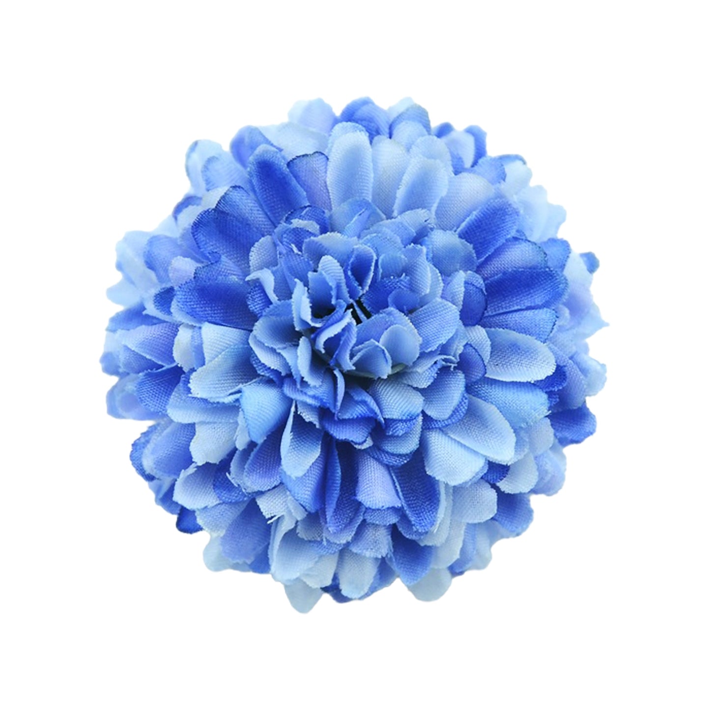 Blue Carnation Pompom  Artificial Flower Head Cake Topper | Flower Head Cake Decoration
