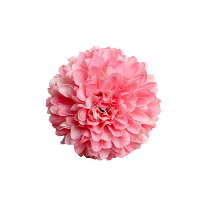 Pink Carnation Pompom  Artificial Flower Head Cake Topper | Flower Head Cake Decoration