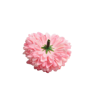 Pink Carnation Pompom  Artificial Flower Head Cake Topper | Flower Head Cake Decoration