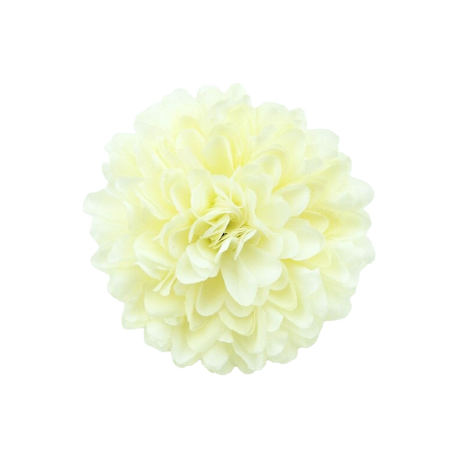White Carnation Pompom  Artificial Flower Head Cake Topper | Flower Head Cake Decoration