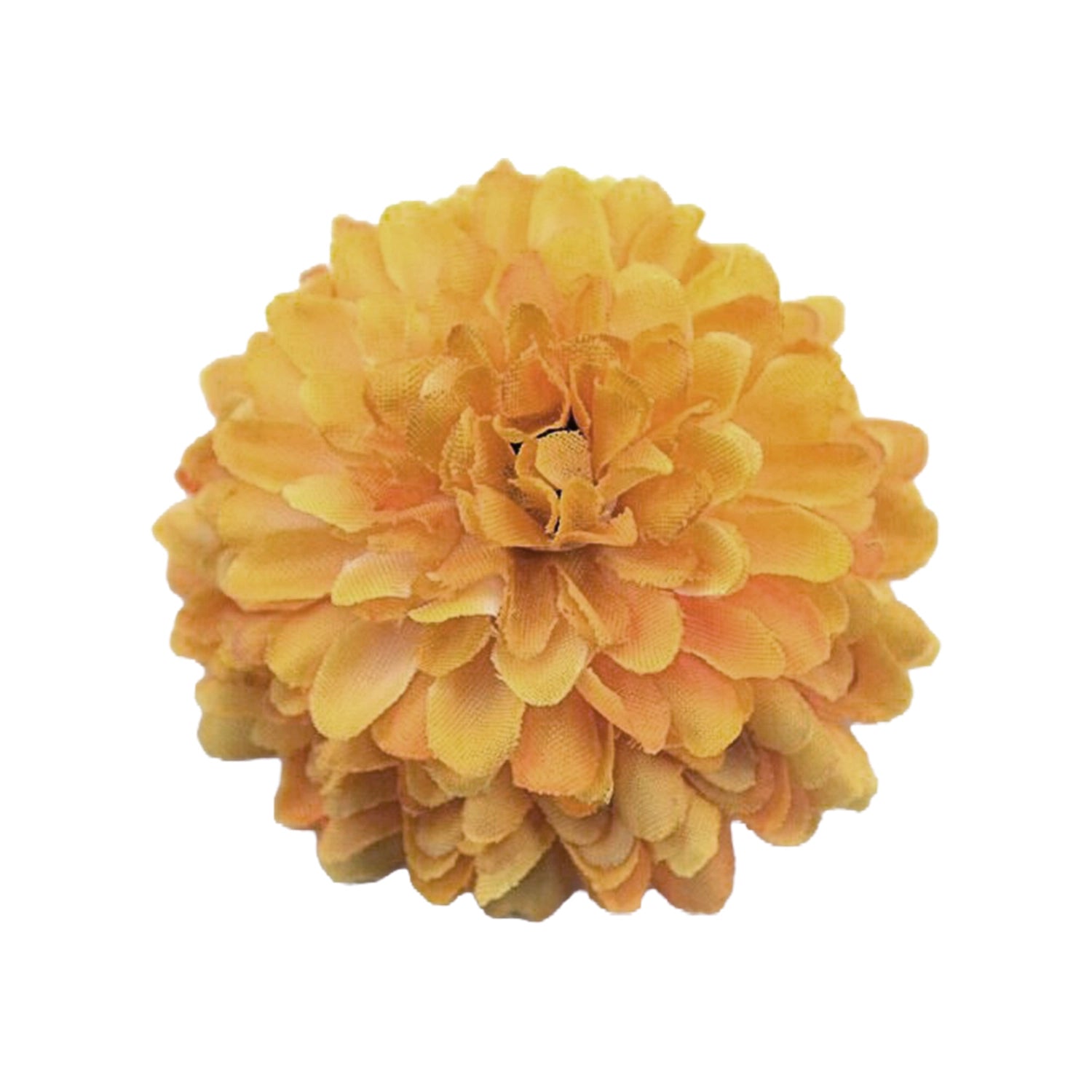 Orange Carnation Pompom  Artificial Flower Head Cake Topper | Flower Head Cake Decoration