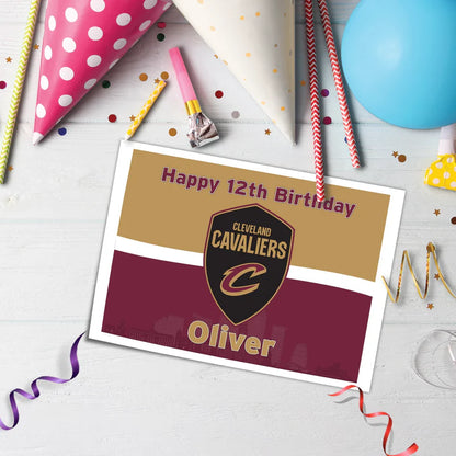 Cleveland Cavaliers Edible Sheet Cake Topper Personalized 2024