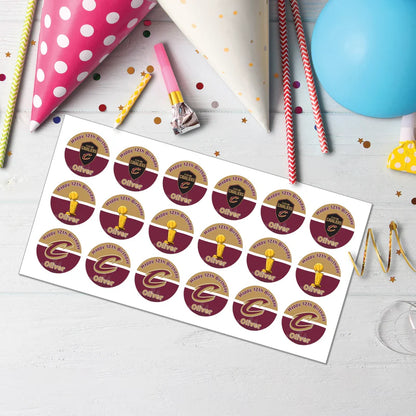 Cleveland Cavaliers Cupcake Toppers Custom Basketball Theme