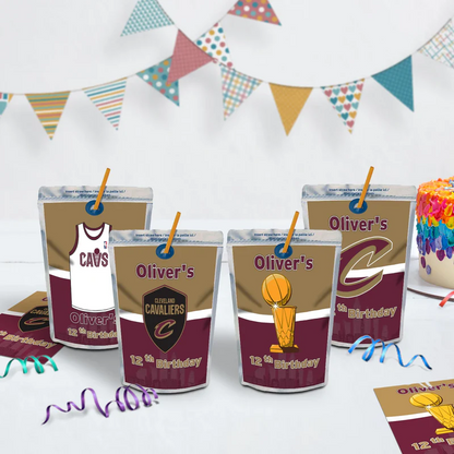 Cleveland Basketball Birthday Decorations, The Cavs Party Supplies, NBA Basketball Team Themed, Cleveland Cavaliers Digital Template, Editable Cleveland Cavaliers Image SVG PNG