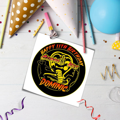 Cobra Kai Personalized Edible Icing Sheet Cake Images - Edible Icing Sheet Cake Images for Cobra Kai Themed Parties