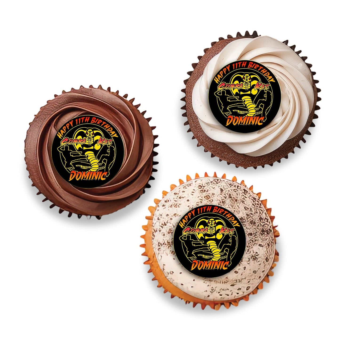 Cobra Kai Personalized Cupcakes Toppers