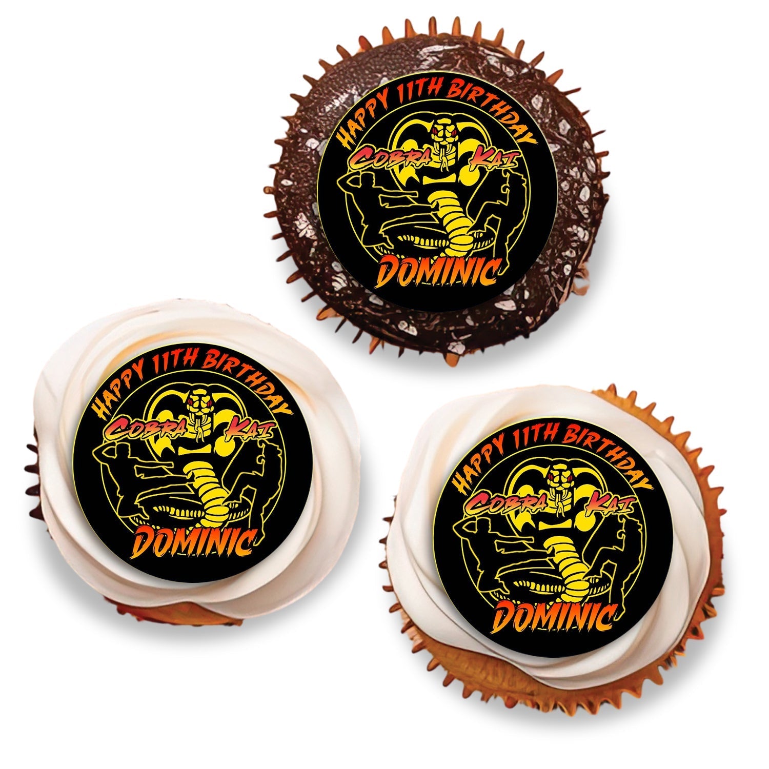 Cobra Kai Personalized Cupcakes Toppers