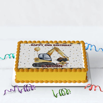 Construction Birthday Decorations, Engineer Birthday Party Supplies, Excavator Themed, Digger Digital Template, Editable Construction Image SVG PNG