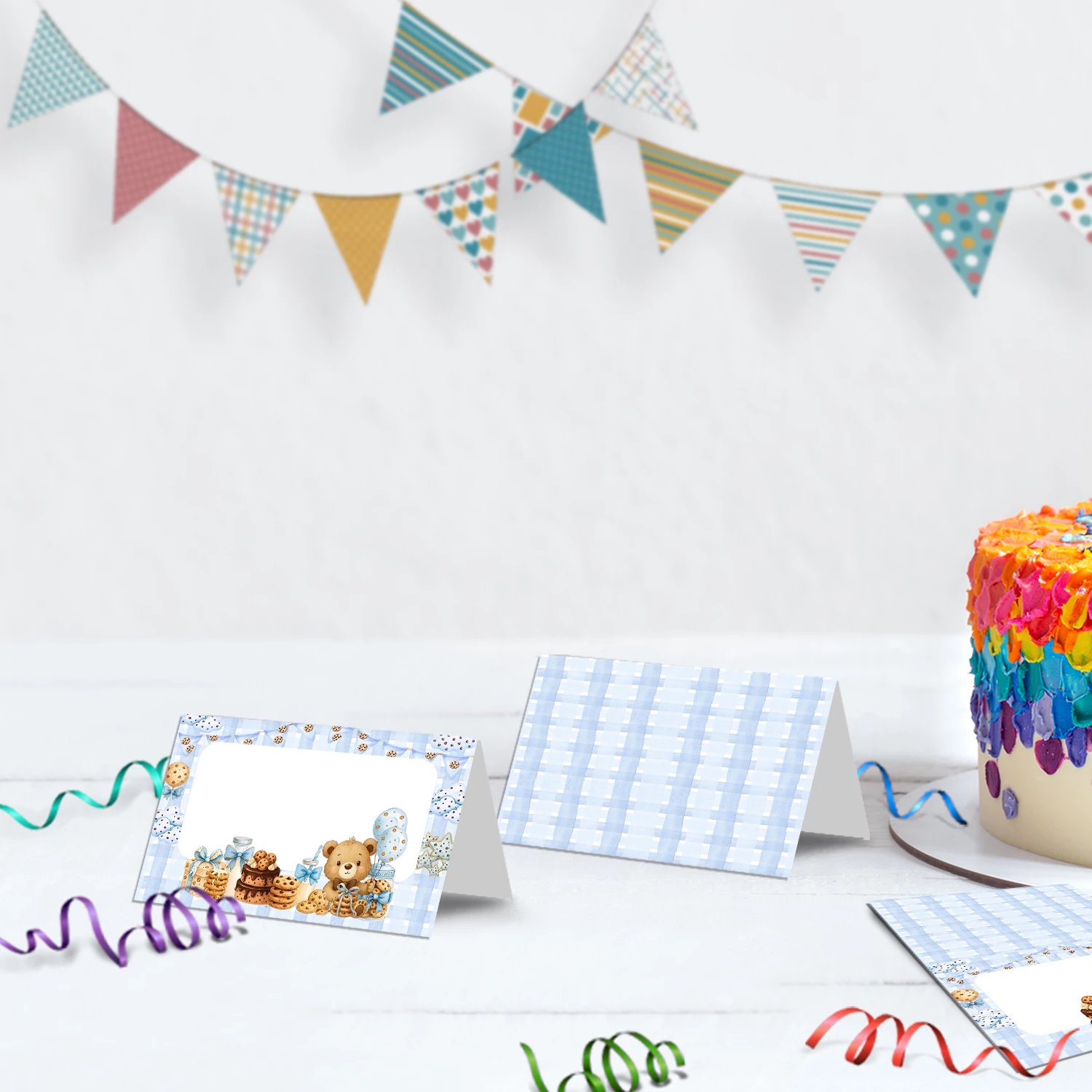 Cookies & Milk Birthday Decorations, Cookies & Bear Party Supplies, Baby Boy Birthday Themed, 1st Birthday Digital Template, Editable Cookies and Milk Image SVG PNG