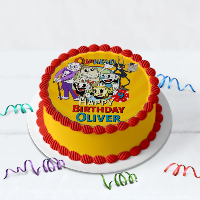 cuphead Birthday Decorations, netflix Party Supplies, cuphead games Themed, cuphead Digital Template, Editable CUPHEAD Image SVG PNG