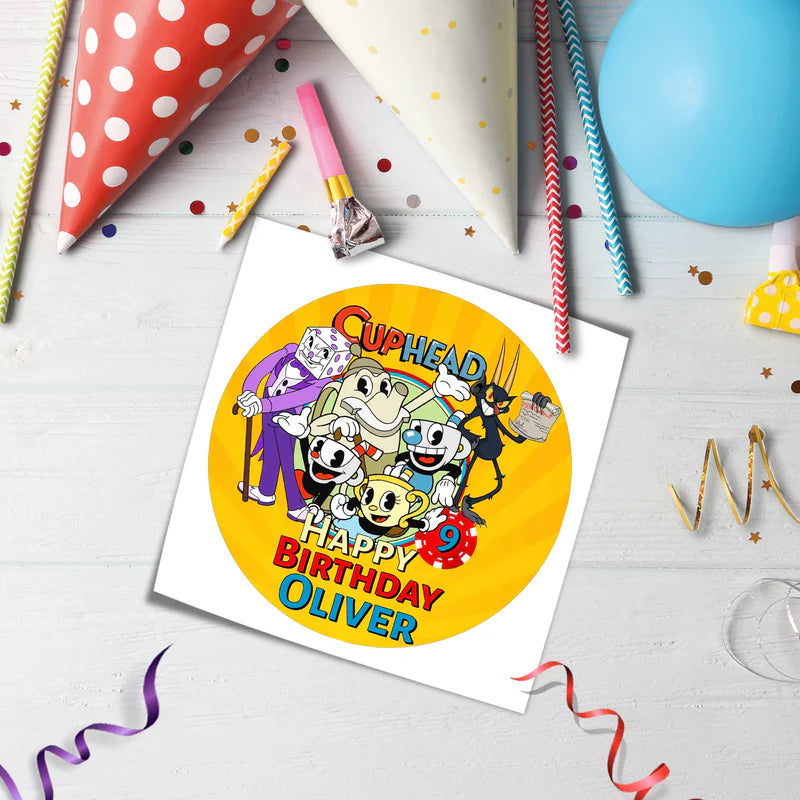 CUPHEAD Personalized Icing Sheet Cake Images Edible Cake Decor