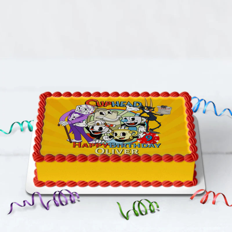 cuphead Birthday Decorations, netflix Party Supplies, cuphead games Themed, cuphead Digital Template, Editable CUPHEAD Image SVG PNG