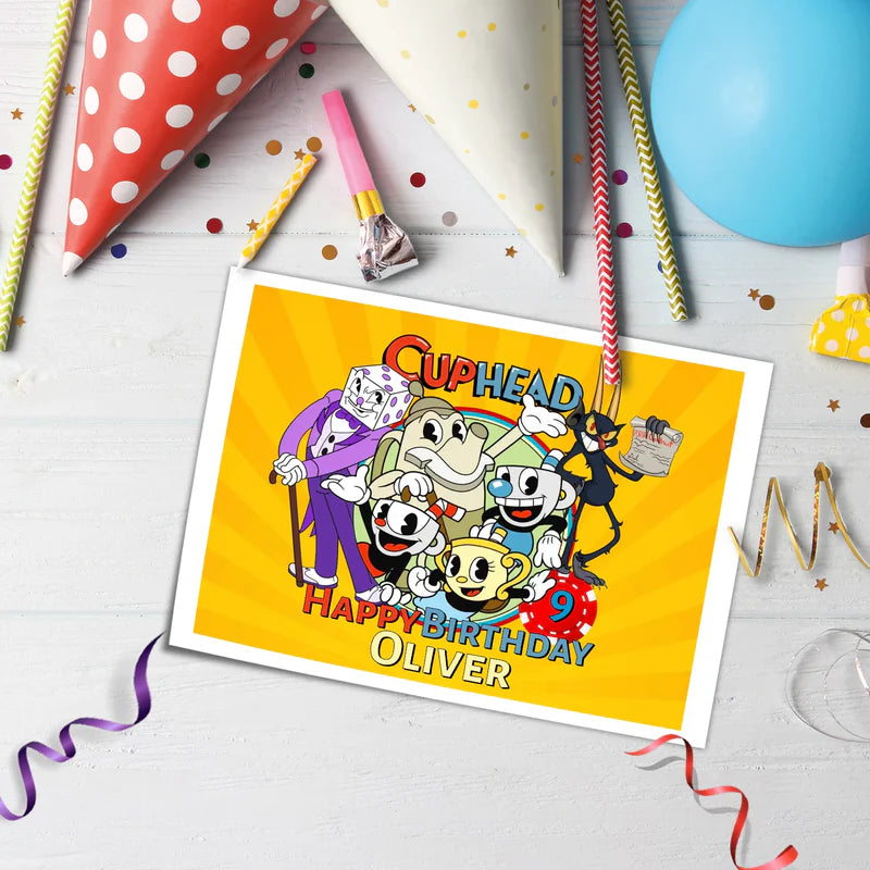 Best CUPHEAD Personalized Icing Sheet Cake Topper Images