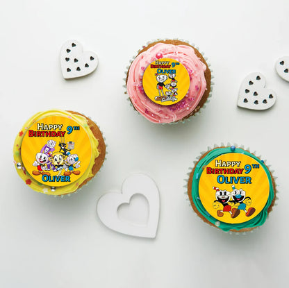 cuphead Birthday Decorations, netflix Party Supplies, cuphead games Themed, cuphead Digital Template, Editable CUPHEAD Image SVG PNG