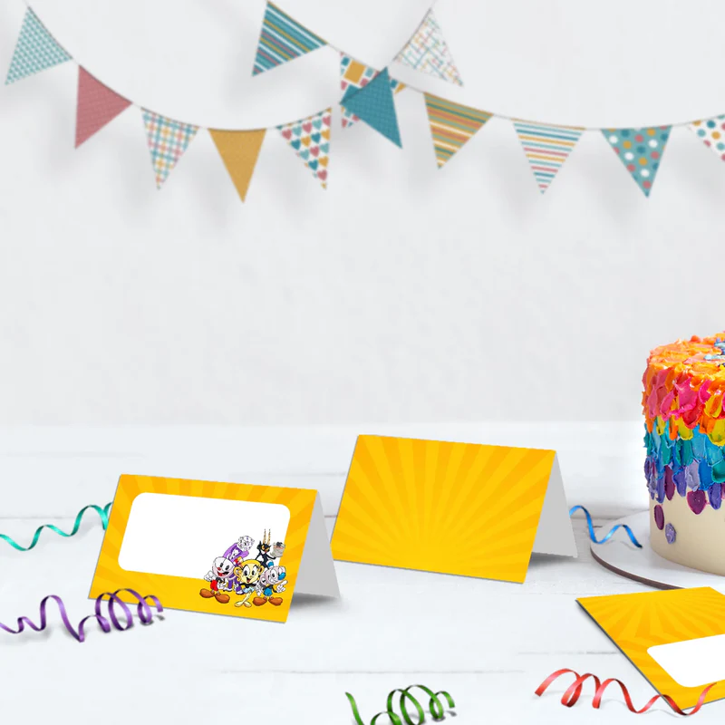 cuphead Birthday Decorations, netflix Party Supplies, cuphead games Themed, cuphead Digital Template, Editable CUPHEAD Image SVG PNG