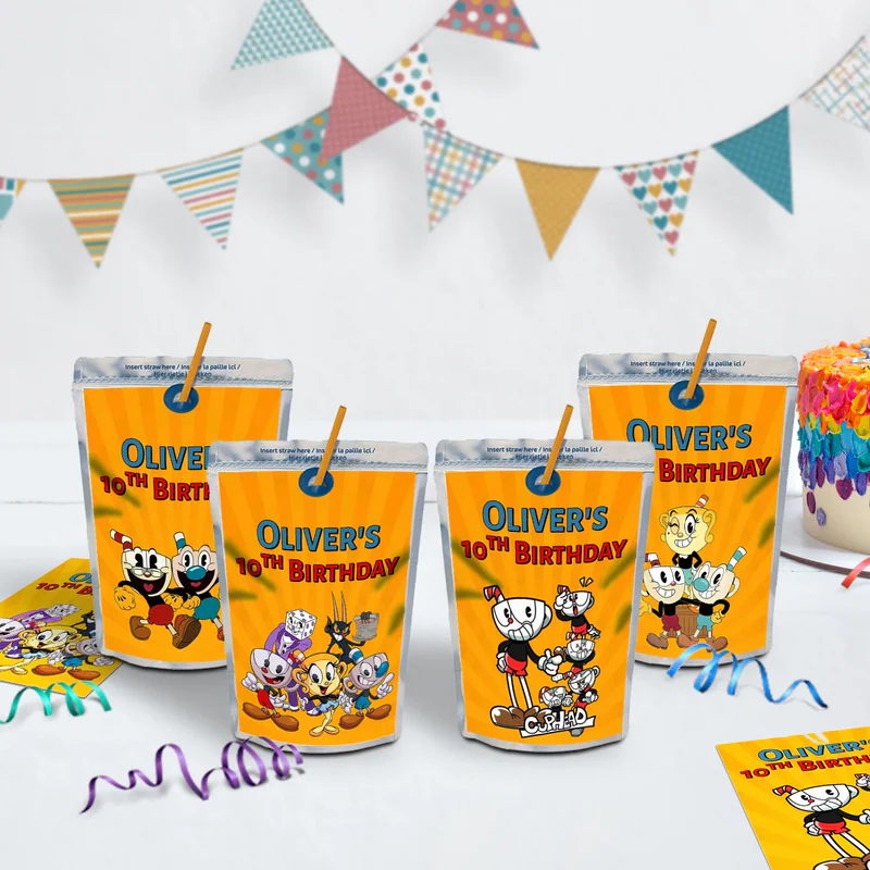 cuphead Birthday Decorations, netflix Party Supplies, cuphead games Themed, cuphead Digital Template, Editable CUPHEAD Image SVG PNG