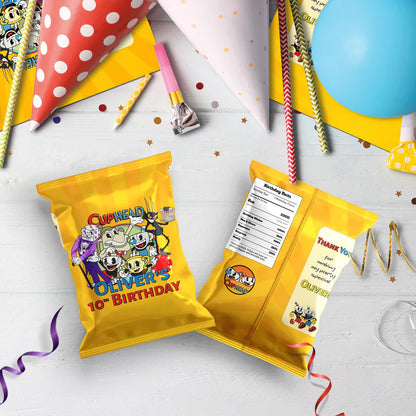 cuphead Birthday Decorations, netflix Party Supplies, cuphead games Themed, cuphead Digital Template, Editable CUPHEAD Image SVG PNG