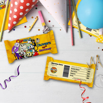 cuphead Birthday Decorations, netflix Party Supplies, cuphead games Themed, cuphead Digital Template, Editable CUPHEAD Image SVG PNG