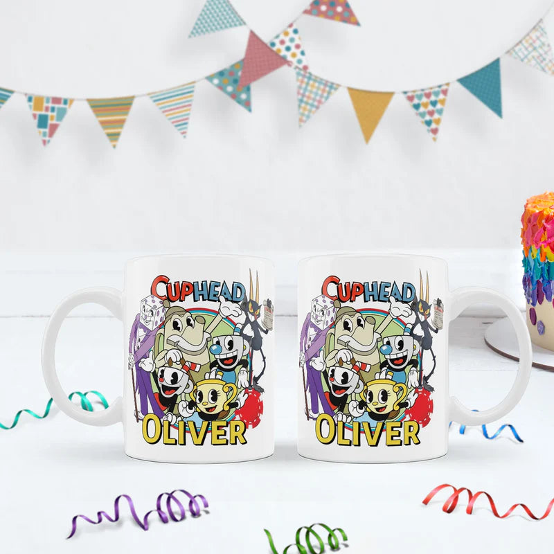 cuphead Birthday Decorations, netflix Party Supplies, cuphead games Themed, cuphead Digital Template, Editable CUPHEAD Image SVG PNG