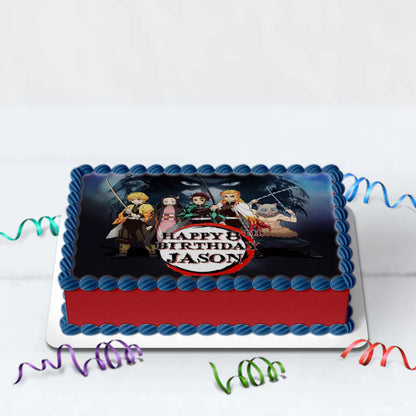 Demon Slayer Birthday Decorations, Anime Series Party Supplies, Demon Slayer Themed, Demon Slayer Digital Template, Editable Demon Slayer Image SVG PNG