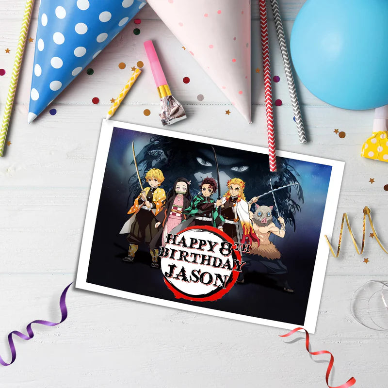 Demon Slayer Icing Cake Topper Images Printable Design