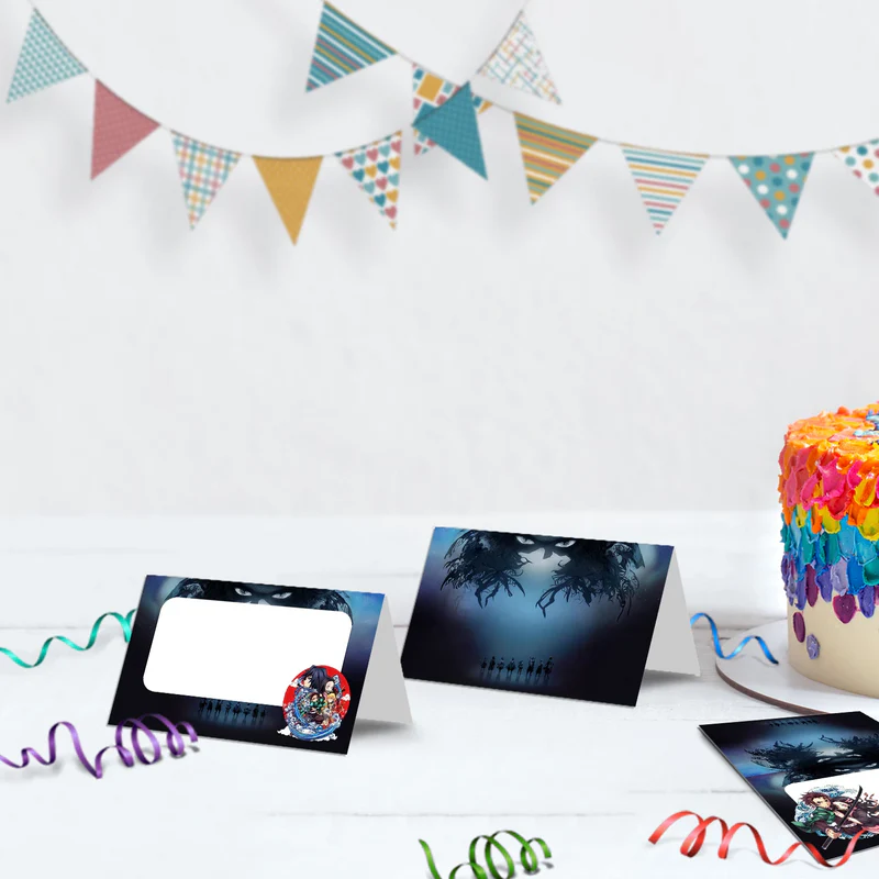 Demon Slayer Birthday Decorations, Anime Series Party Supplies, Demon Slayer Themed, Demon Slayer Digital Template, Editable Demon Slayer Image SVG PNG