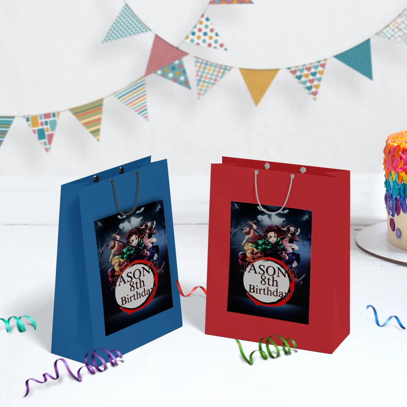 Demon Slayer Birthday Decorations, Anime Series Party Supplies, Demon Slayer Themed, Demon Slayer Digital Template, Editable Demon Slayer Image SVG PNG