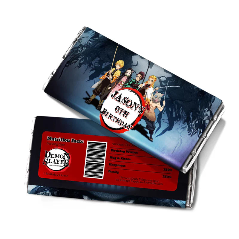 Demon Slayer Chocolate Label Personalized Candy Wrapper – Terryberri