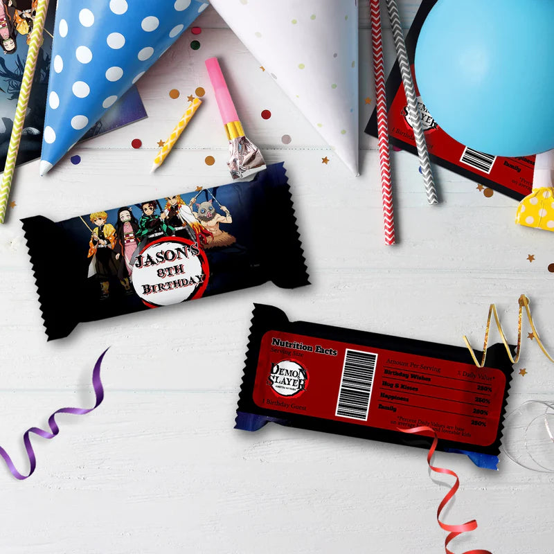 Demon Slayer Birthday Decorations, Anime Series Party Supplies, Demon Slayer Themed, Demon Slayer Digital Template, Editable Demon Slayer Image SVG PNG