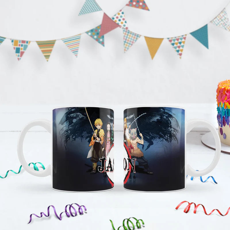 Demon Slayer Birthday Decorations, Anime Series Party Supplies, Demon Slayer Themed, Demon Slayer Digital Template, Editable Demon Slayer Image SVG PNG