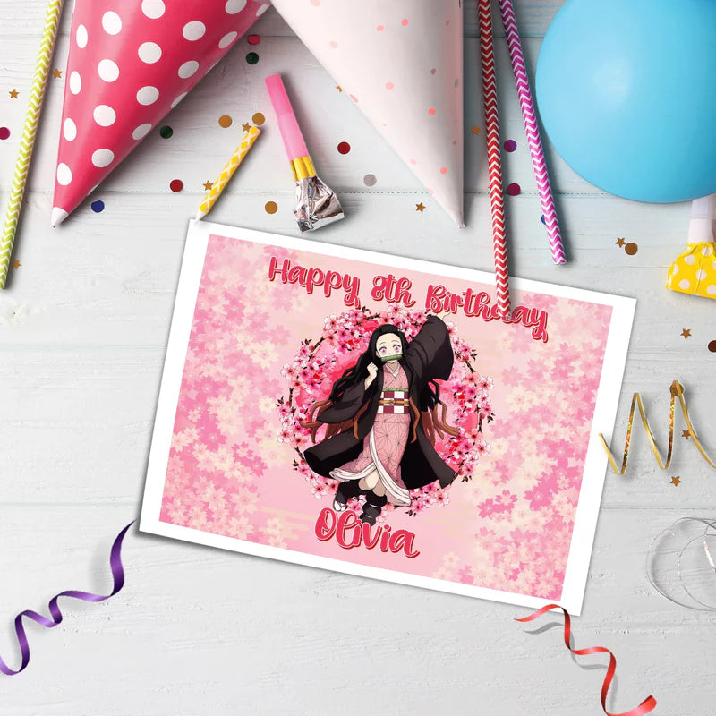 Nezuko Kamado Edible Icing Sheet Cake Topper Images