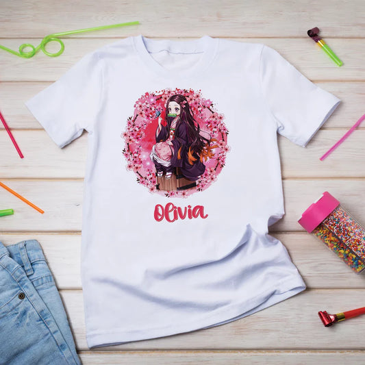 Demon Slayer  Birthday Decorations, Nezuko Party Supplies, Anime Themed, Demon Slayer Girl Digital Template, Editable Demon Slayer Nezuko Kamado Image SVG PNG