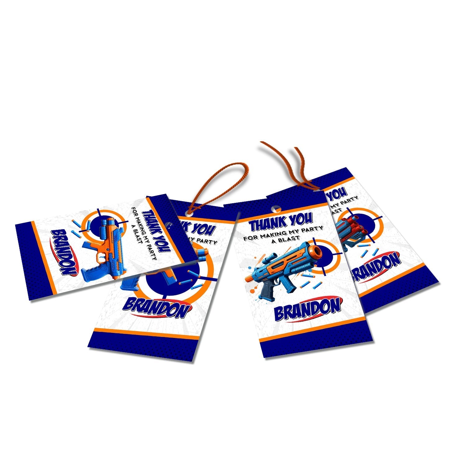 Nerf thank you tags clearance