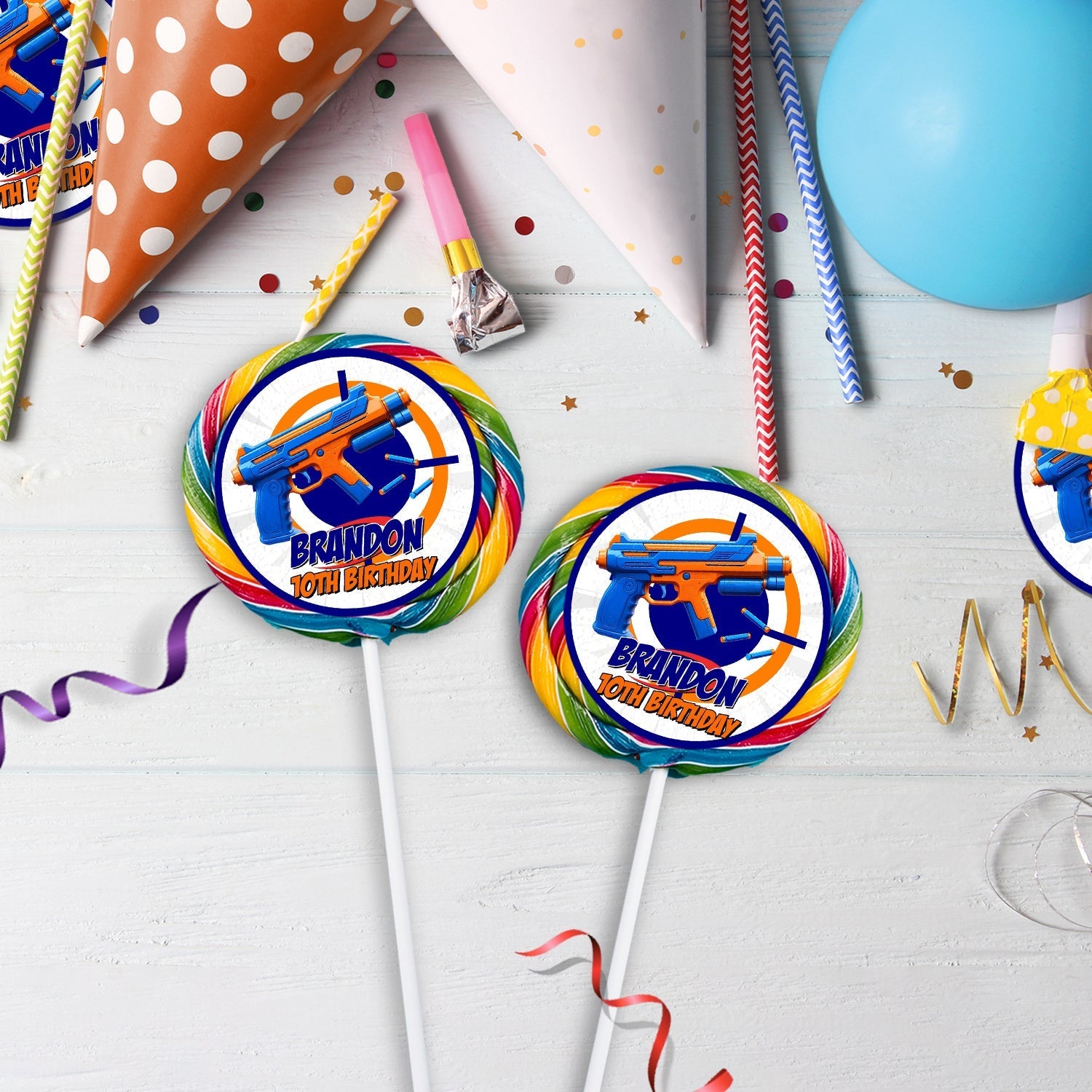 Nerf Birthday Decorations, Water Gun Party Supplies, Gun War, Dart Gun, Dart Gun SVG