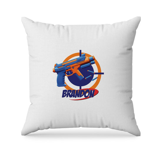 Sublimation pillowcase with a Nerf theme, adding a fun touch to your home decor.