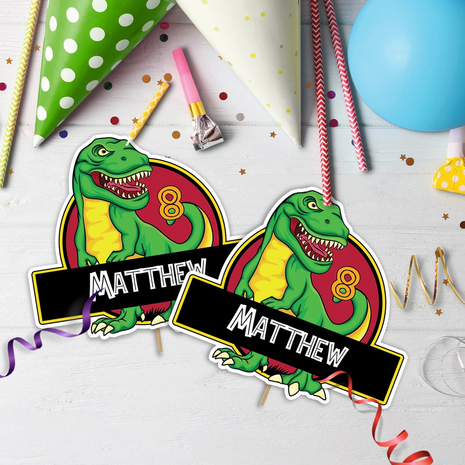 Dinosaur Birthday Decorations, Trex Party Supplies, Jurassic Park Themed, Dinosaurs Digital Template, Editable Dinosaur Image SVG PNG