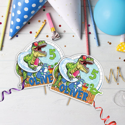 Dinosaur Birthday Decorations, Trex Party Supplies, Jurassic Park, Dino Pool Party, Dinosaur SVG