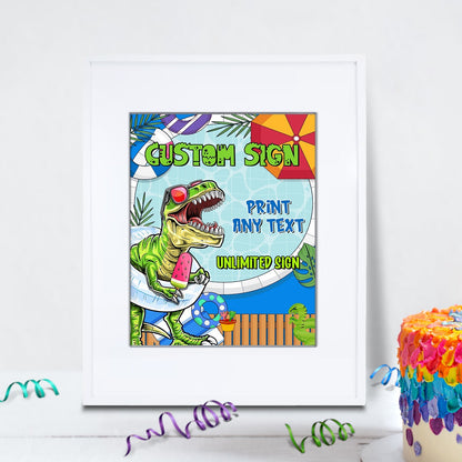 Dinosaur Birthday Decorations, Trex Party Supplies, Jurassic Park, Dino Pool Party, Dinosaur SVG