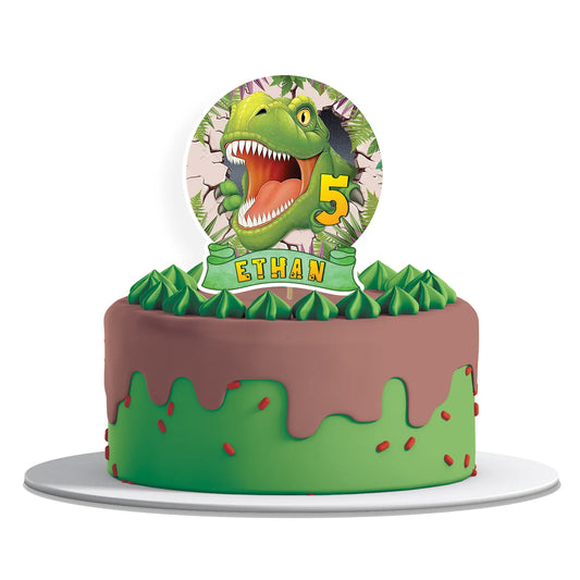 Custom dinosaur cake topper for themed parties