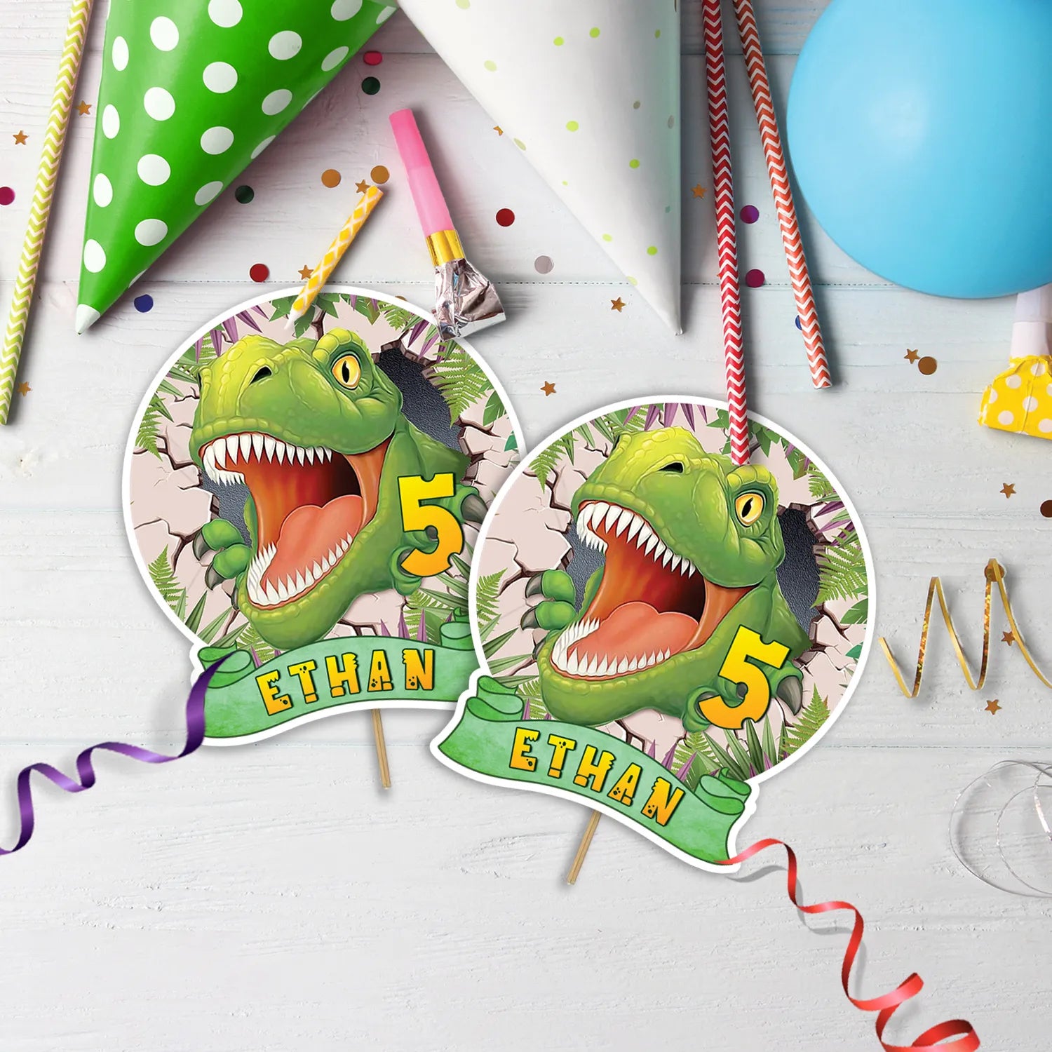 Dinosaur Birthday Decorations, Trex Party Supplies, Jurassic Park Themed, Dinosaurs Digital Template, Editable Dinosaur Image SVG PNG