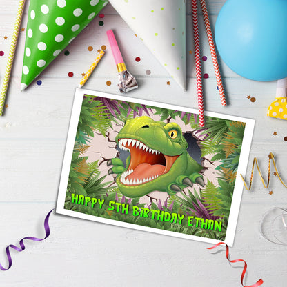 Dinosaur Edible Icing Cake Image - A4