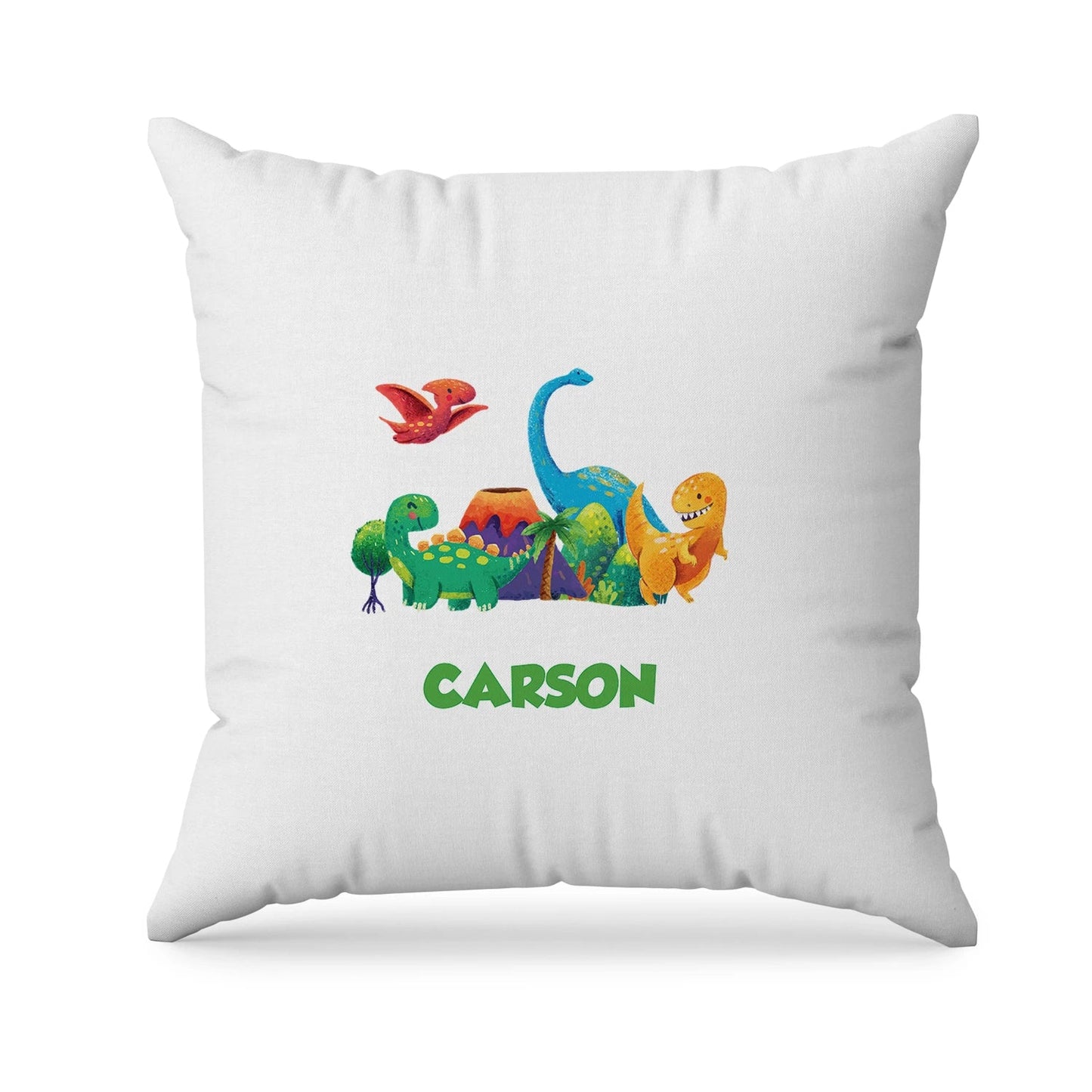 Sublimation pillowcase designed with vibrant dinosaur themes and personalized details 