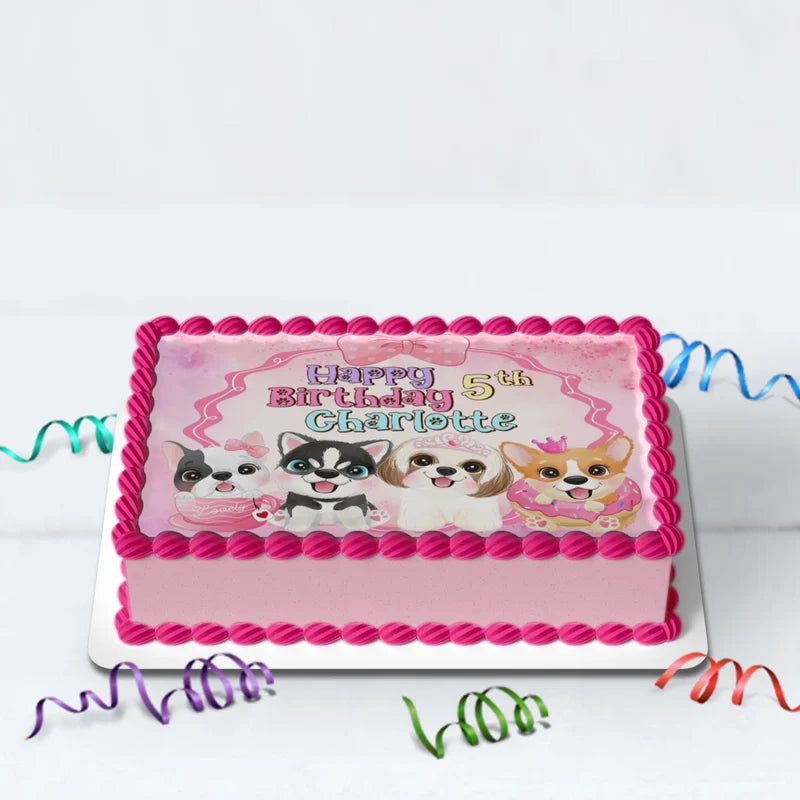 Dog Birthday Decorations, Puppy Party Supplies, Pawty Themed, Paw Digital Template, Editable Puppy & Dog Image SVG PNG