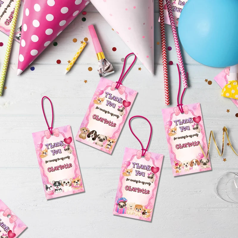 Dog Birthday Decorations, Puppy Party Supplies, Pawty Themed, Paw Digital Template, Editable Puppy & Dog Image SVG PNG