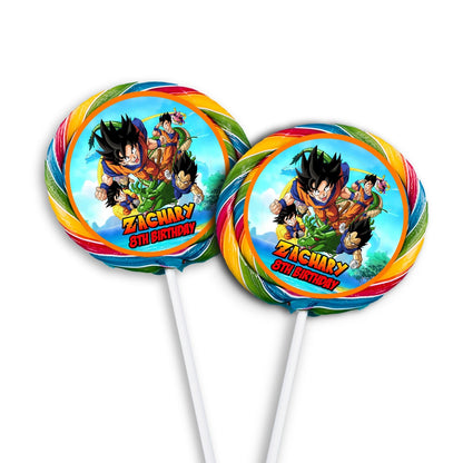 Dragon Ball themed lollipop label