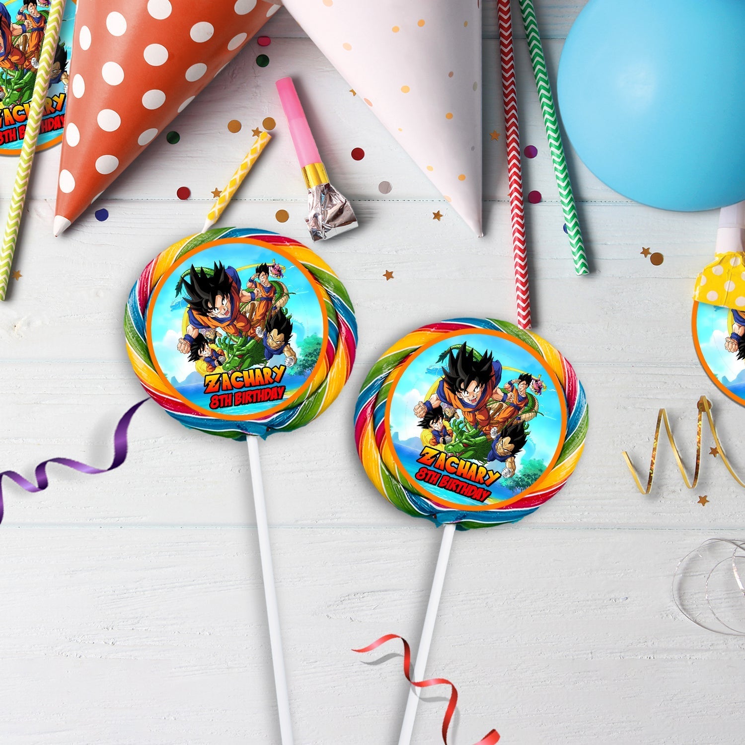 Dragon Ball Birthday Decorations, Son Goku Party Supplies, Dragon Ball Anime Themed, Dragon Ball Son Goku Digital Template, Editable Dragon Ball Image SVG PNG