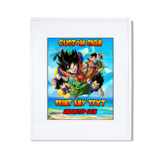 Custom sign with Dragon Ball theme