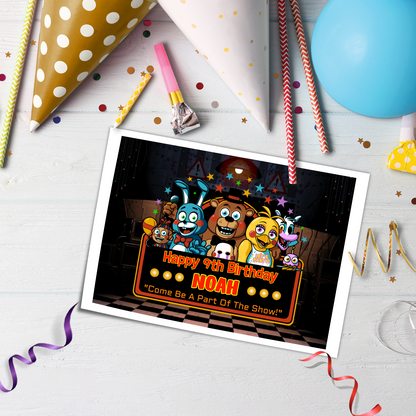 FNAF Birthday Decorations, FNAF Game Party Supplies, FNF vs FNAF, FNAF Video Game, FNAF - Five Nights At Freddy's SVG